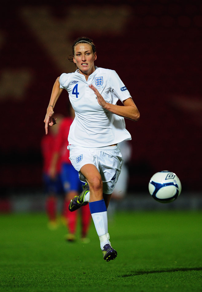 Jill Scott in action against Serbia.